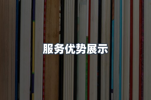 服务优势展示